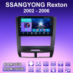 2 DIN Android-autoraadio SSANGYONG Rexton 2002 - 2006 jaoks Multimeediapleier Peak Units Stereo GPS-navigatsioon WIFI 1+16GB 1+16GB