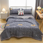 2025 UUS Suvine pestud puuvillane tekk kliimaseade lohutav pehme hingav &otilde;huke karikakratr&uuml;kiga voodikate Voodikate Kodutekstiilid 150X200cm Thin Quilts