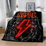 Rockb&auml;nd AC/DC retrotr&uuml;kiga flanellist soe pleed piknikutekk voodikate viskepleed voodipesu S&uuml;nnip&auml;evakink 40x50in