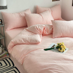 Pestud puuvillane neljaosaline komplekt, voodilina tekikate, &uuml;hev&auml;rviline &uuml;hiselamu voodipesu, &uuml;hekordne kolmeosaline komplekt 1.2m bed