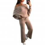 2 tk/komplekt Naiste &uuml;lemised p&uuml;ksid, &otilde;lgadest, pikad nahkhiire varrukad, elastne dressipluus M tumepruun v&auml;rv