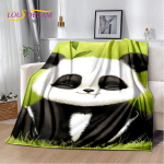 3D Joonisfilm Armas Panda Tekk, Flanelltekk Visketekk, Laste Soe Tekk Kodu Elutoa Magamistoa Voodite Diivani Pikniku Kate 30x40in white