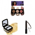 SUGAR Cosmetics Contour De Force Face Palette - 01, 12.5 g & Cosmetics All Set to Go Banana Powder, Beige, 7 g & 04 Felix Onyx, Black, 3.5 g