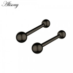 Alisouy 2tk 14G roostevabast terasest naiste pikk t&ouml;&ouml;stuslik kangikeel, nippelr&otilde;ngas, tragus Helix k&otilde;rvaaugu keha ehted Style1 h&otilde;be