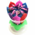 U Bougie Anniversaire Fleur muusikal Lotus Rotatif Soire&eacute; G&acirc;teau Mariage mitmev&auml;rviline