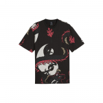 Puma X Staple Draakoniaasta Seeria Kogu Pind Tr&uuml;kiga Vabaaja &Uuml;mmarguse Kaelusega L&uuml;hikeste Varrukatega T-s&auml;rk Meeste Topid Must 625097-01 XS