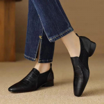 Naised Klassikaline Splicing Ehtsast nahast madalad kontsad Kingad Retro Loafers Kontori Daami vabaaja mugavad pumbad Zaptos Mujer 35
