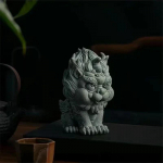 Hiina stiilis Rui Beast Lucky Kirin kujuke Roheline liiv Kiviskulptuur Kodutuba, kontor, akvaarium Feng Shui kaunistused