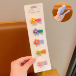 5 tk v&auml;rvilised lillelised juuksen&otilde;elad T&uuml;drukutele Peakatted Magusad juukseklambrid Barrettes Lastele Moodsad juukseaksessuaarid