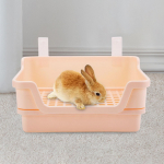 Rabbit Litter Box WC Pet Pan Potty Trainer voodipesu Box Merisea nurga allapanu t&scaron;int&scaron;iljadele Bunny Galesaur roosa