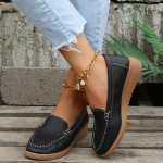 Kevadised naiste tasapinnalised 2024 Pehmest Pu-nahast madalad &uuml;ksikud jalan&otilde;ud Femme Walking vabaajajalatsid Loafers Naiste paadikingad Zapatos Mujer 35 must