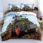 3D Tr&uuml;kitud Traktori Voodipesu Komplekt Poistele Traktorite Tekikoti Komplekt Padjap&uuml;&uuml;riga Kodutekstiil &Uuml;heinimese, Kaheinimese, Suure, Kuninga Suurused Lastekingitus 155x220cm 3pcs