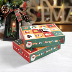 2/4pcs Christmas Countdown Calendar Advent Box Surprise Blind Box Poked with Finger Party xmas kids Gift Box 2025 New Year decor 2pcs&17.2x13x4cm