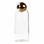 Kaasaegne kerge luksuslik klaasist hoiupurk Loov elutuba Mudelituba Kohvilaua hoiustamine Kommipurk Lauapealne Kaunistus Ehted Metal Ball - Silver - Medium