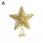 25 cm punase s&auml;delev j&otilde;ulupuu ladvik Iron Star Christmas Xmas Navidad Uus puu Aasta 2025 Orna W4O7 Golden-1pcs