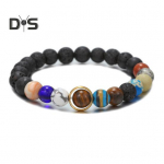 P&auml;ikeses&uuml;steemi k&auml;ev&otilde;ru Looduslikust kivist helmestega k&auml;ev&otilde;ru Universum Kaheksa planeeti Ehted Aksessuaarid Parimad s&otilde;brad Kingitus talle Tema mehed Naised A