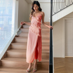 Uued satiinist pidžaamad naistele suvised j&auml;&auml;siidist &otilde;hukesed &ouml;&ouml;s&auml;rgid naiste seksikad &otilde;lapaeltega koduriiete komplekt XL