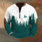 Meeste Retro Casual gradienttr&uuml;kiga kampsun L