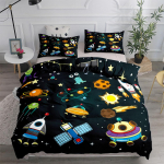 Rockets Space Laste tekikottide komplekt UK &uuml;heinimesevoodiga kaheinimesevoodiga US Twin Full Queen-size Anime voodipesukomplekt EU single(135x200cm)