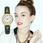 Japan Movement Women Quartz Fine Kell Kergesti loetav araabia numbritega lihtne numbrivalija roheline