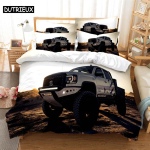 Autode voodipesu 3-osaline digitaaltr&uuml;kiga multifilm plain weave k&auml;sit&ouml;&ouml; P&otilde;hja-Ameerika ja Euroopa jaoks Voodipesu komplekt Queen EU single(135x200cm)&set black