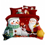 J&otilde;ulud lumememme voodipesu tekikate ja padjap&uuml;&uuml;r T&auml;issuuruses Queen voodipesukomplekt Queen-suurusega armsad voodilinad Juego De Cama 70x133cm 2pcs