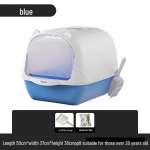 Suur suletud kassiliivakast uksega, pritsmekindel ja l&otilde;hnaneutraalne 50x37x36 Fully Enclosed Deodorizing Litter Box