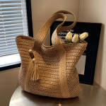 Elegantne &otilde;lgedest kootud naiste k&auml;ekott naistele puhkusel, rannas&otilde;idul, vabaaja kandekotid, k&auml;epidemega k&auml;ekotid, moodsad retro &otilde;lakotid 36x2x40cm