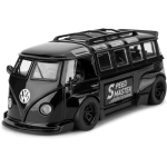1/32 M&otilde;&otilde;tkavas VK Bussi Transpordi Mudelauto Surfilaudadega Kabriolett Telkimisauto, Tsingisulamist Tagasit&otilde;mmatav M&auml;nguauto Heli ja Valgusega Lastele Kingitus 1/32-Size:14.7*6.5*5.5cm must