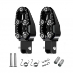 2 tk alumiiniumsulamist mootorratta jalapedaalide kaldenurk, reguleeritav Cafe Racer t&otilde;ukeratta ATV E-Bike jalatoed Universaalsed jalapulgad punane