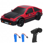 Kaugjuhtimispuldiga auto, 2,4 GHz 1:24 mastaapne 4WD driftis&otilde;iduk LED-tulede, v&otilde;idus&otilde;idurehvide ja 3-ga 2 battery valge