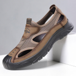 Meeste 2024. aasta suvised ehtsast nahast v&otilde;rk-hingavad sandaalid - Ideaalne s&otilde;itmiseks, vaba aja veetmiseks &otilde;ues, vees k&auml;imiseks ja rannaaktiviteetideks. 44 pruun