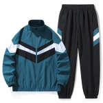 S&uuml;gisene p&uuml;stkrae jakk meestele, &uuml;hendatud spordimeeste kaheosaline komplekt XL roheline