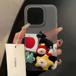 Mobiiltelefoni&uuml;mbrised iPhone 11 13 15 Pro Max 12 14 Pro Max &uuml;mbrisele iPhone 16 15 Plus 13 Pro 12 j&auml;&auml;tunud tekstuuriga maalitud koomiksililled iPhone 11 valge