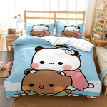 Armas Bubu Dudu multikas karu panda tekikate Kawaii voodipesukomplektid pehme tekikate ja padjap&uuml;&uuml;rid &uuml;he-/kahekohalised/kuninganna/kuninga poisid 135X200cm-2pcs