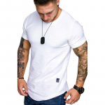Meeste sportlik t&ouml;&ouml;baas igap&auml;evaste riiete T-s&auml;rk suvine Meeste &uuml;hev&auml;rviline Slim Fit vabaaja T-s&auml;rk l&uuml;hikeste varrukatega top M must