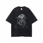 ARTIE meeste pestud retro-t&uuml;&uuml;pi pealuudega T-s&auml;rk &ndash; trendikas kulunud servaga l&uuml;hikeste varrukatega s&auml;rk XL