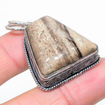 Picture Jasper Handmade 925 Sterling Silver Jewelry Pendant 1.69 o6f02