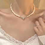 Barokk ripats imitatsioon mageveep&auml;rlitest armastus kaelakee naiselikkus magus lahe kuum t&uuml;druk rangluu