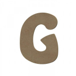 Lettre majuscule G en bois MDF &agrave; d&eacute;corer - 8 cm