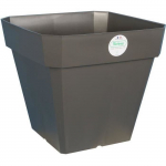 RIVIERA Pot de fleurs Soleilla - Carr&eacute; - 40 x 40 cm - Gris paillet&eacute;