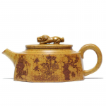 270ml Autentne Yixingi Lilla Savist Teekann K&auml;sitsi Valmistatud Kaheksanurkne Pott Teeinfuser Toor Maagi Draakoni Luu Kuldse Liivaga Veekeetja Zisha Teekomplekt