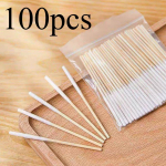10 cm / 3,94 tolli pikad vatitampoonid Reisivati ​​tampoonid &Uuml;mmargused otsikud &Uuml;hekordsed vatitampoonid Meik vatipulgad k&otilde;rvadele Meik Lemmikloomade hooldus K&auml;sit&ouml;&ouml; 100pcs valge