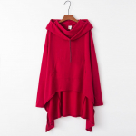 Naiste vabaaja &uuml;hev&auml;rviline kapuutsiga kampsun Pullover Pluus Tops Jope L