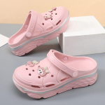 T&uuml;drukute paksu platvormiga sandaalid naistele suvised paksu tallaga rannapl&auml;tud naiste libisemiskindlad EVA klotsid aiajalatsid 38-39