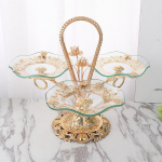 2020. aasta uus klaasist puuviljakauss Light Luxury Creative Home elutuba hotelli teelaud Crystal puuviljakauss hulgim&uuml;&uuml;k kuld