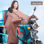 Paksust nahast elektriauto ja mootorratta talvine tuuleklaas - Veekindel, isoleeritud, sametvoodriga