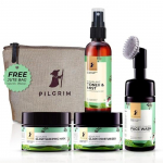 Pilgrim Squalane Daily Glow Skin Care Kit | Vahutav n&auml;opesuvahend pintsliga,120ml | Tooner & Mist, 100ml | Glow Moisturizer, 50gm | Glow Sleeping Mask, 50gm
