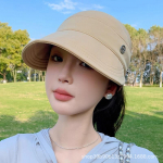 T&auml;iustatud naiste hobusesaba p&auml;ikesem&uuml;ts koos maskiga &ndash; UV-kaitse suvisteks v&auml;litegevusteks Adjustable mustjasvalge