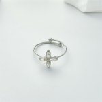 Kerge luksuslik neljaleheline ristikheina s&otilde;rmus naiste mood retro k&otilde;rgetasemeline s&otilde;rmetaju s&otilde;rmus Isiksus roostevabast terasest avatud reguleeritav s&otilde;rmus opening adjustable